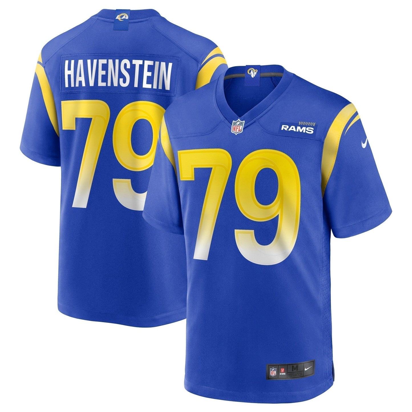 Rob Havenstein Los Angeles Rams Game Jersey - Royal football jersey product view 1