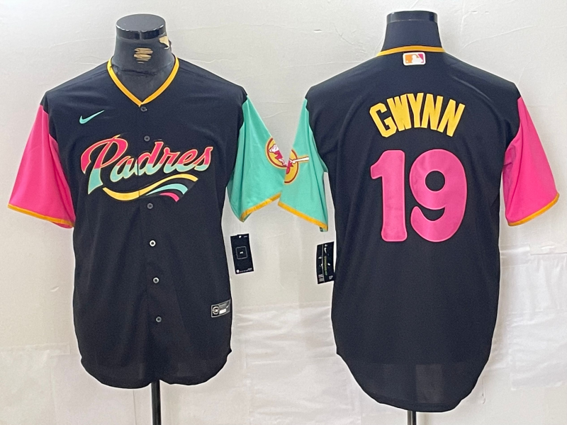 Men's San Diego Padres Tony Gwynn Black City Connect Limited Player Jersey baseball jersey product view 1