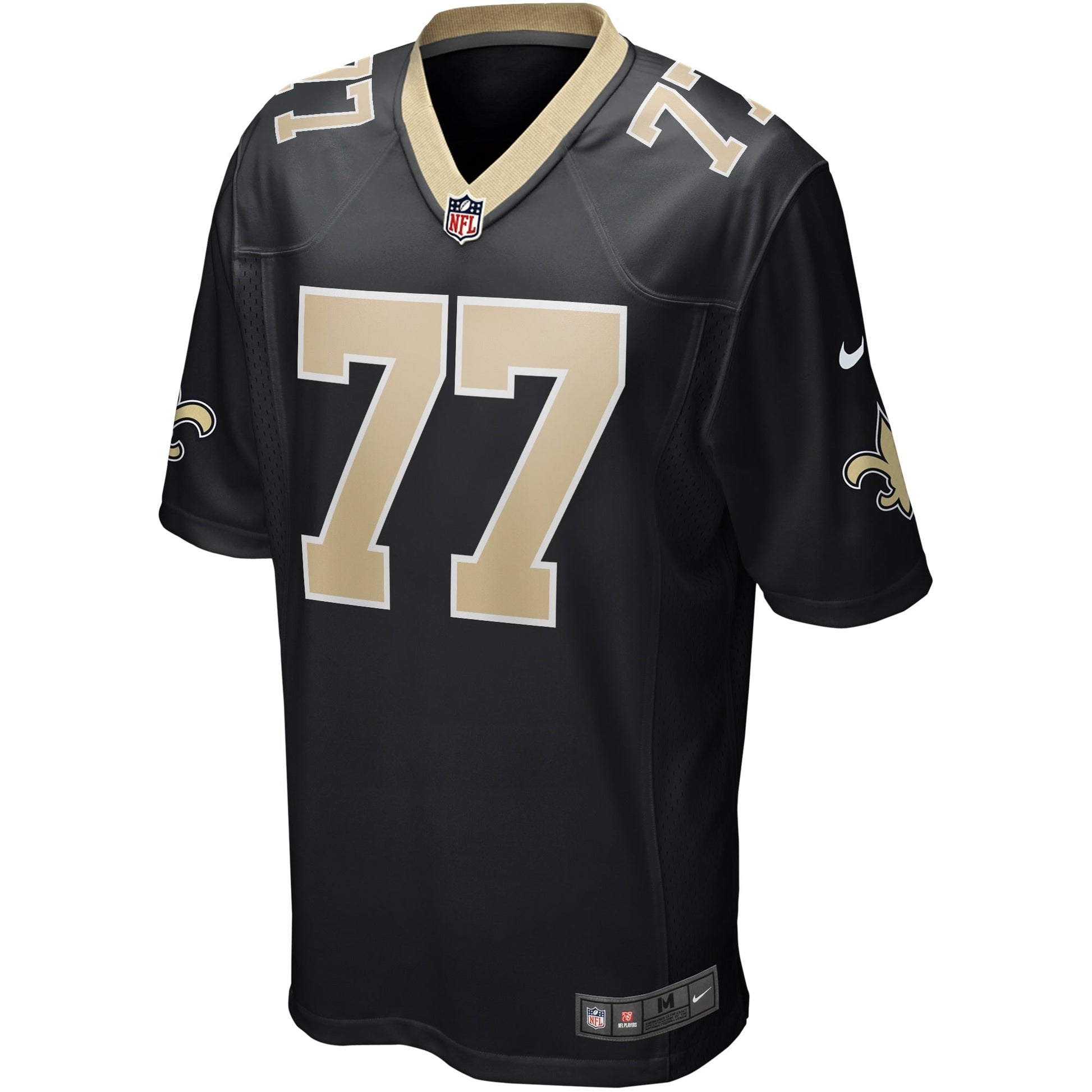 Carl Nicks New Orleans Saints Game Retired Jersey - Black football jersey product view 2