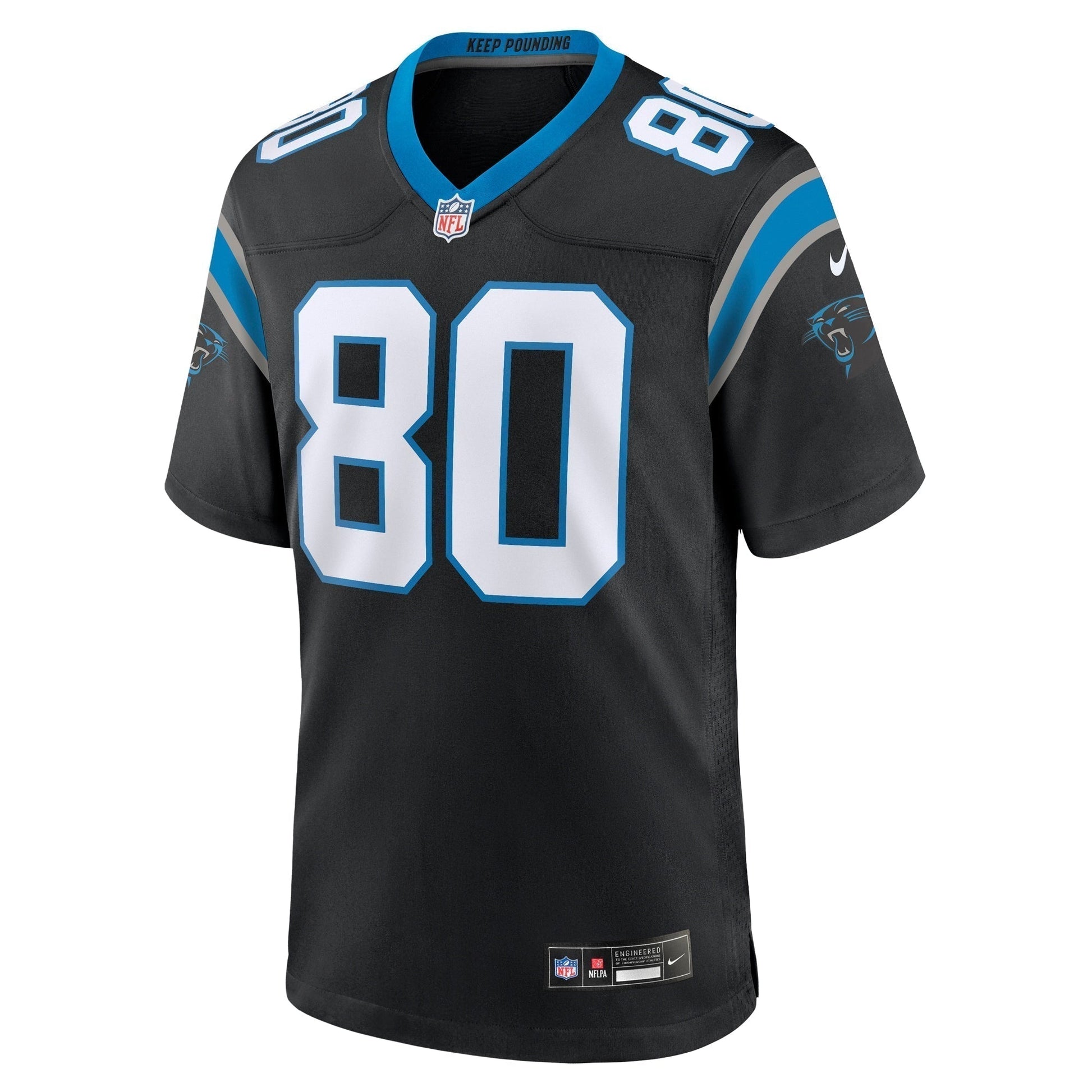 Ian Thomas Carolina Panthers Team Game Jersey - Black football jersey product view 2