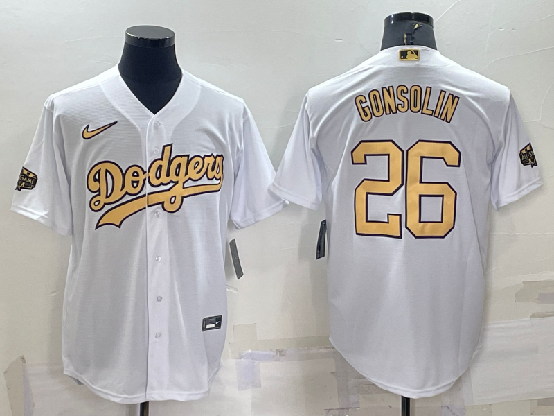 Men's Los Angeles Dodgers Tony Gonsolin White Replica Baseball Jersey baseball jersey product view 1