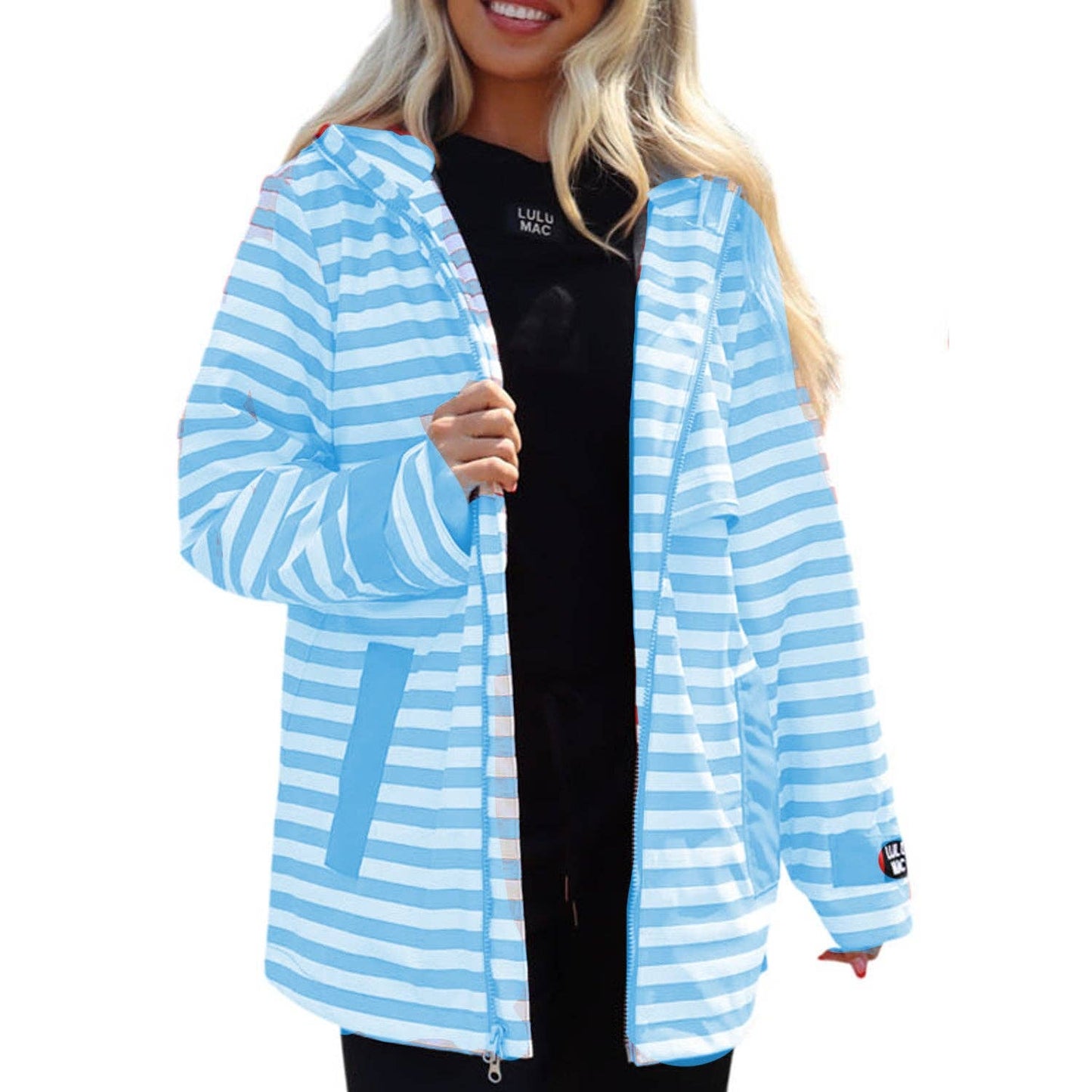Lulu Mac Raincoat Darby Blue/White Unisex T-shirt, Sweatshirt, Hoodie, Long Sleeve Tee - T-Shirt, Sweatshirt, Hoodie