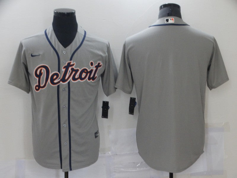 Men's Detroit Tigers Gray Blank Replica Jersey1 baseball jersey product view 1