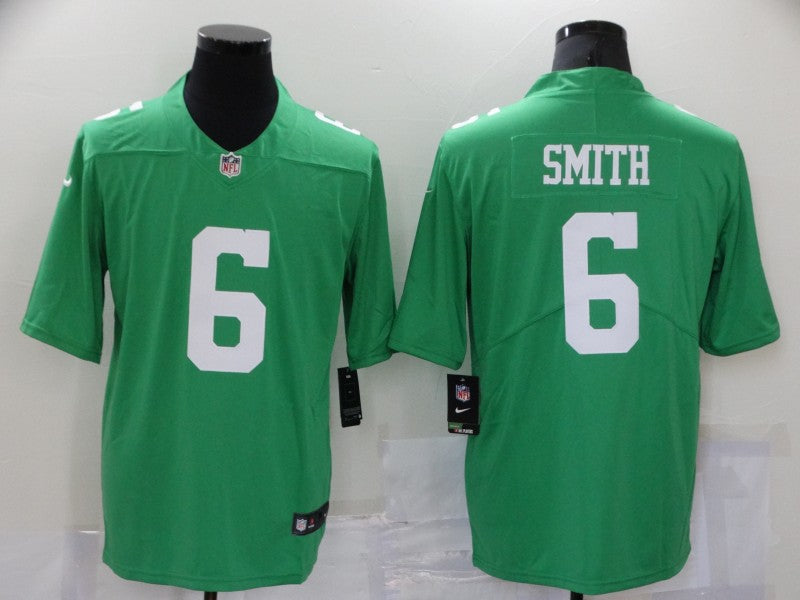 Men's Philadelphia Eagles DeVonta Smith #6 Green Game Jersey1 football jersey product view 1