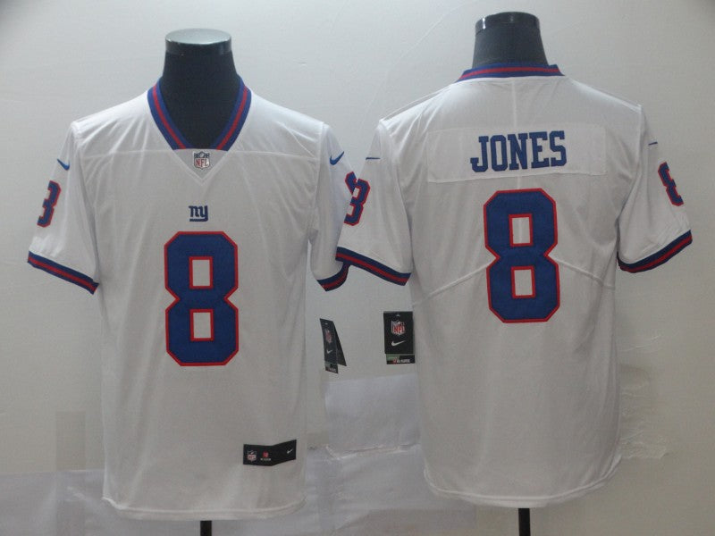 Men's New York Giants Daniel Jones #8 White Game Player Jersey1 football jersey product view 1