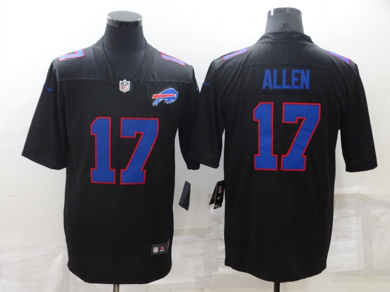 Men's Buffalo Bills #17 Josh Allen Black Game Jersey1 football jersey product view 1