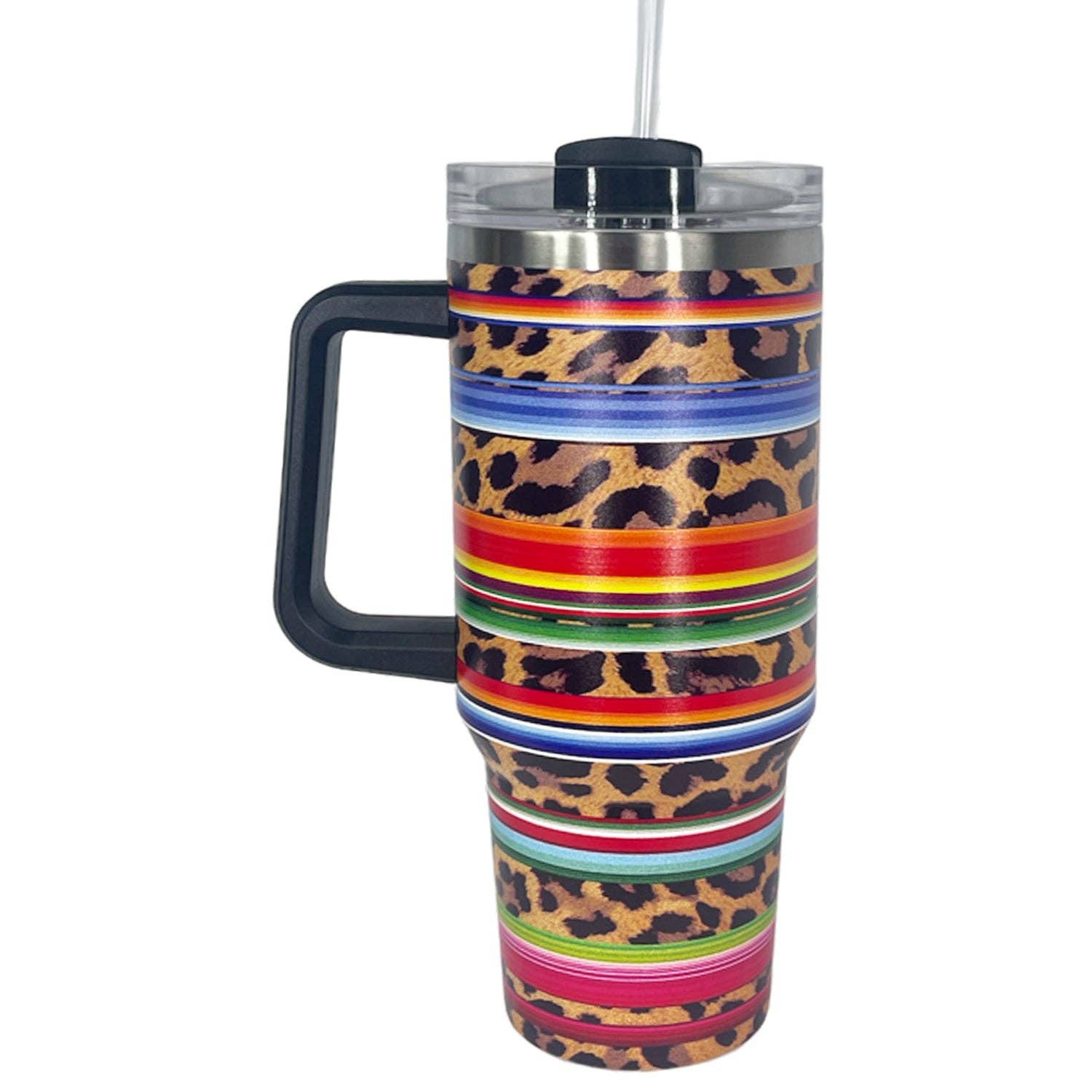 SC-4412-P Morgan Tumbler Serape Leopard Unisex T-shirt, Sweatshirt, Hoodie, Long Sleeve Tee - T-Shirt, Sweatshirt, Hoodie