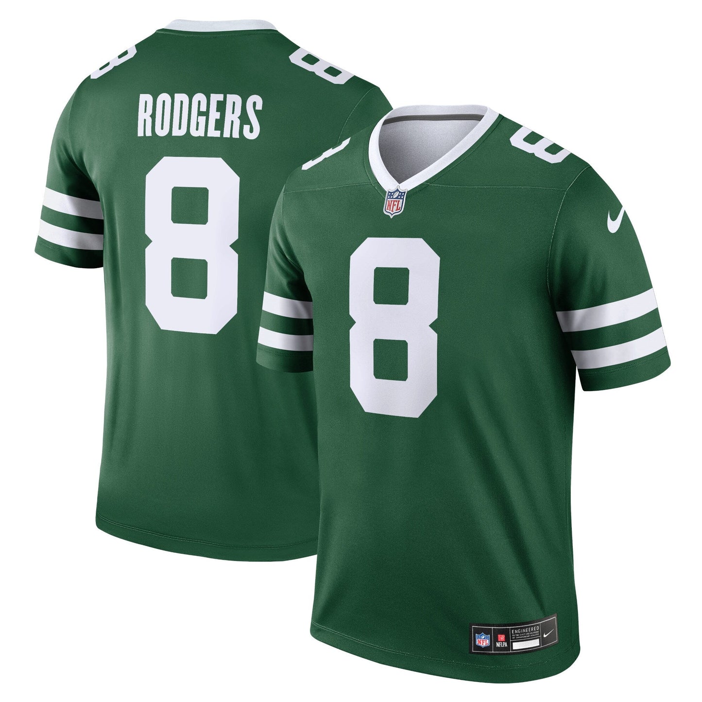 Aaron Rodgers New York Jets Legend Jersey - Legacy Green football jersey product view 1