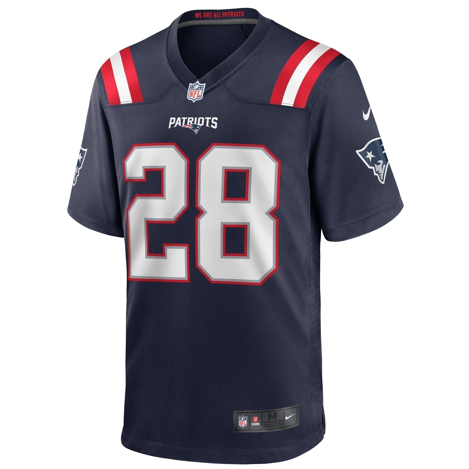 James White New England Patriots Game Jersey - Navy football jersey product view 2