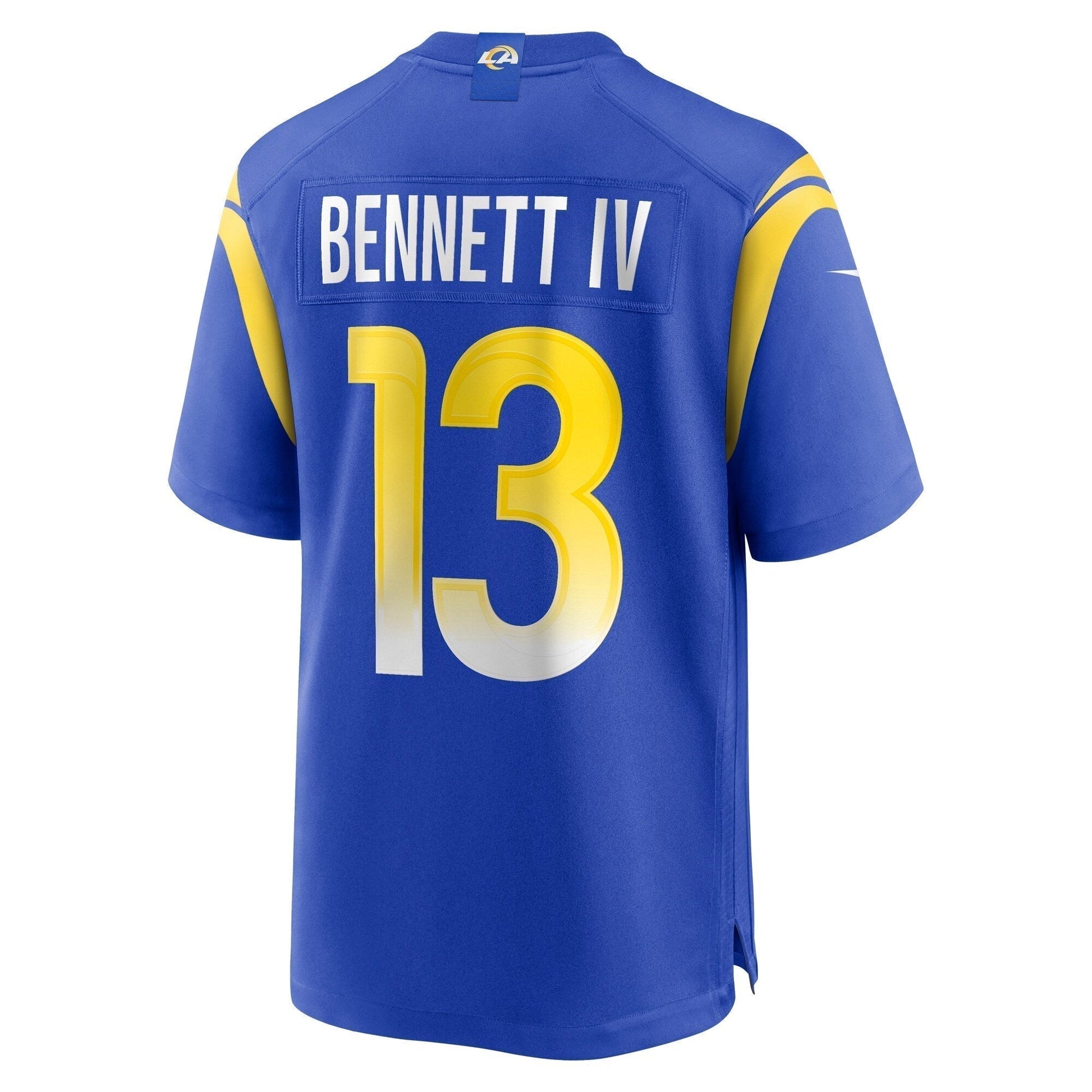 Stetson Bennett Los Angeles Rams Team Game Jersey - Royal football jersey product view 3
