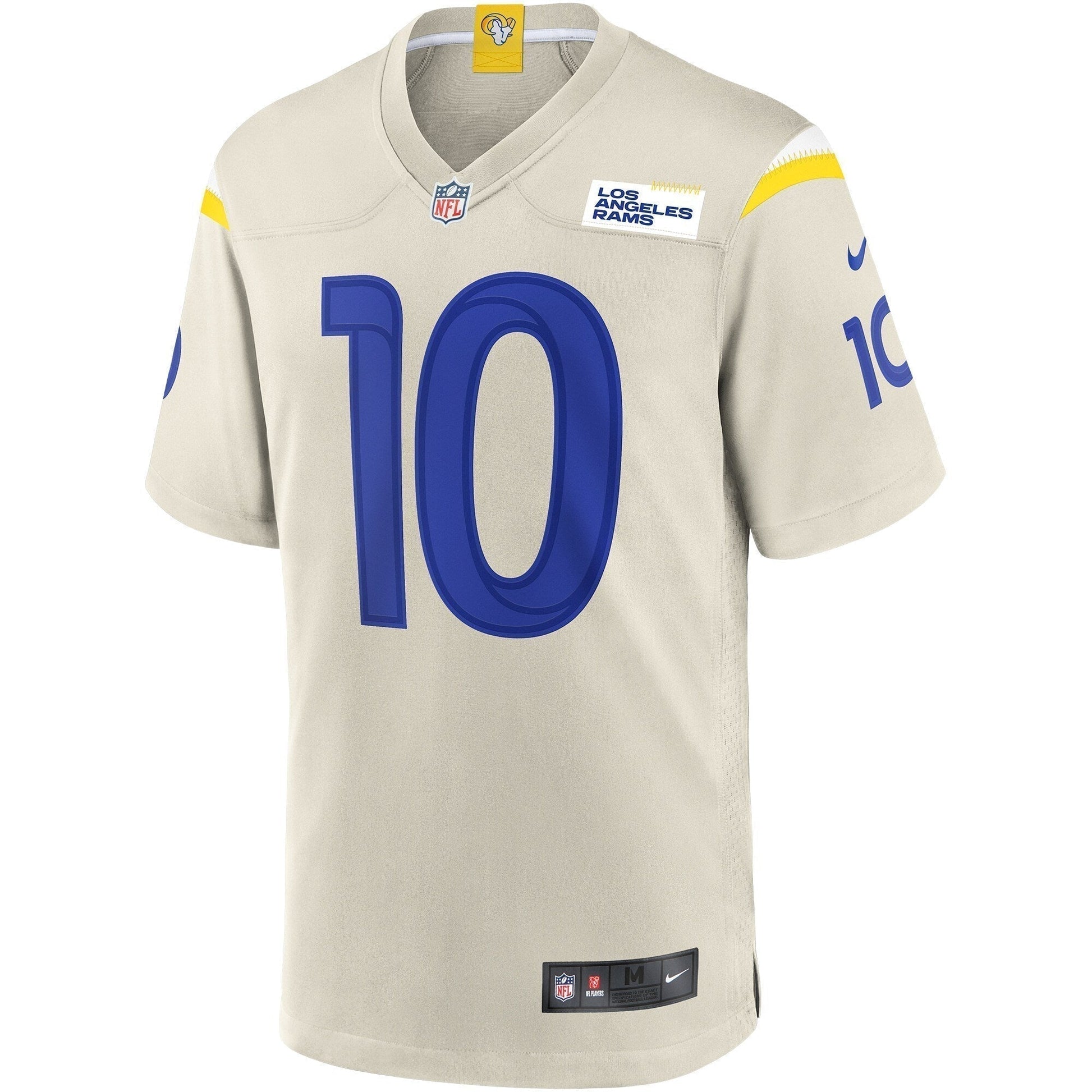 Cooper Kupp Los Angeles Rams Game Jersey - Bone football jersey product view 2