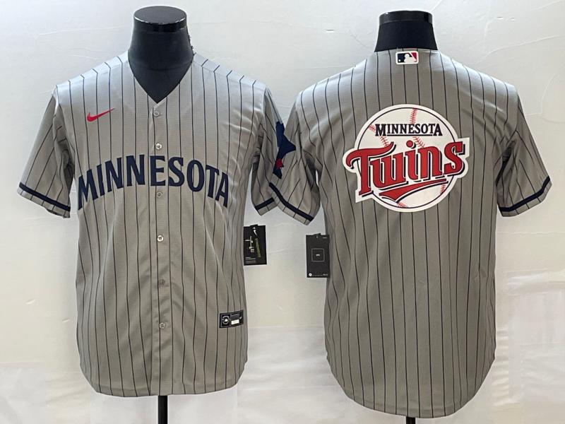 Men's Minnesota Twins Gray Alternate Replica Team Jersey baseball jersey product view 1