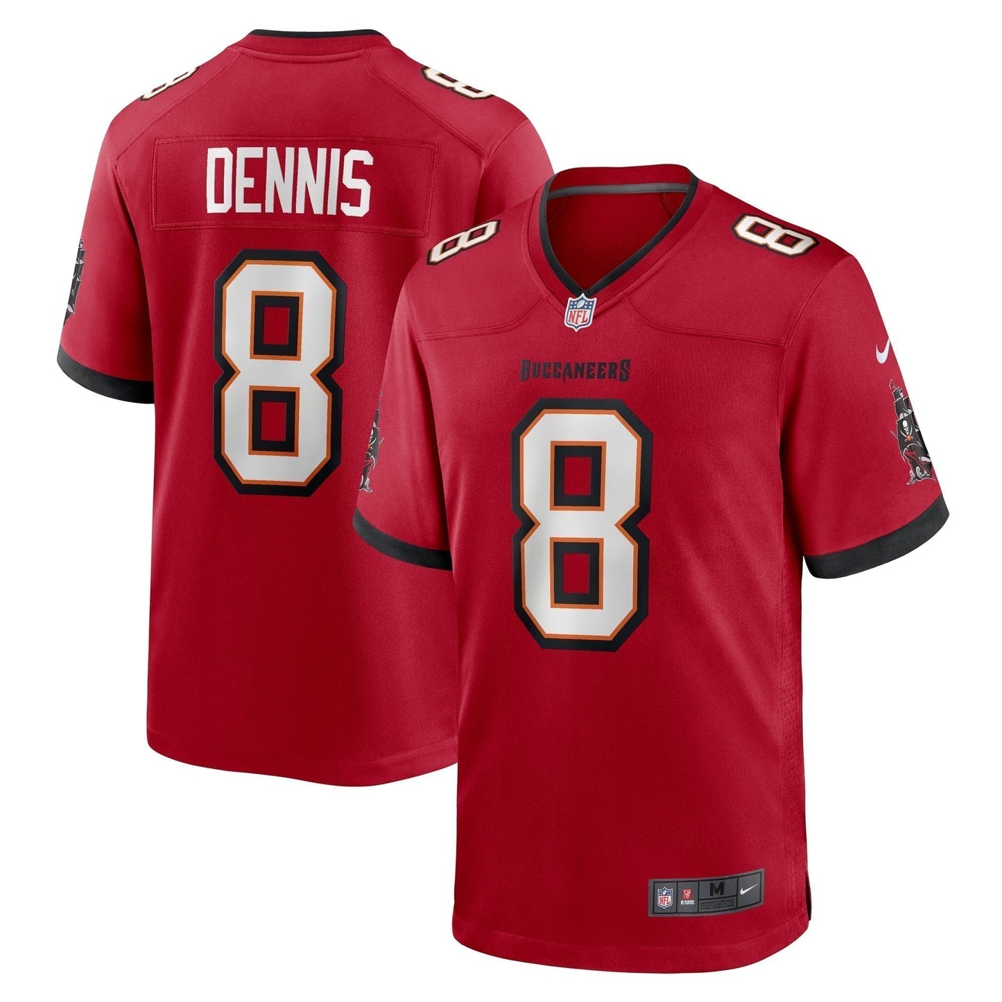 SirVocea Dennis Tampa Bay Buccaneers Game Jersey - Red football jersey product view 1