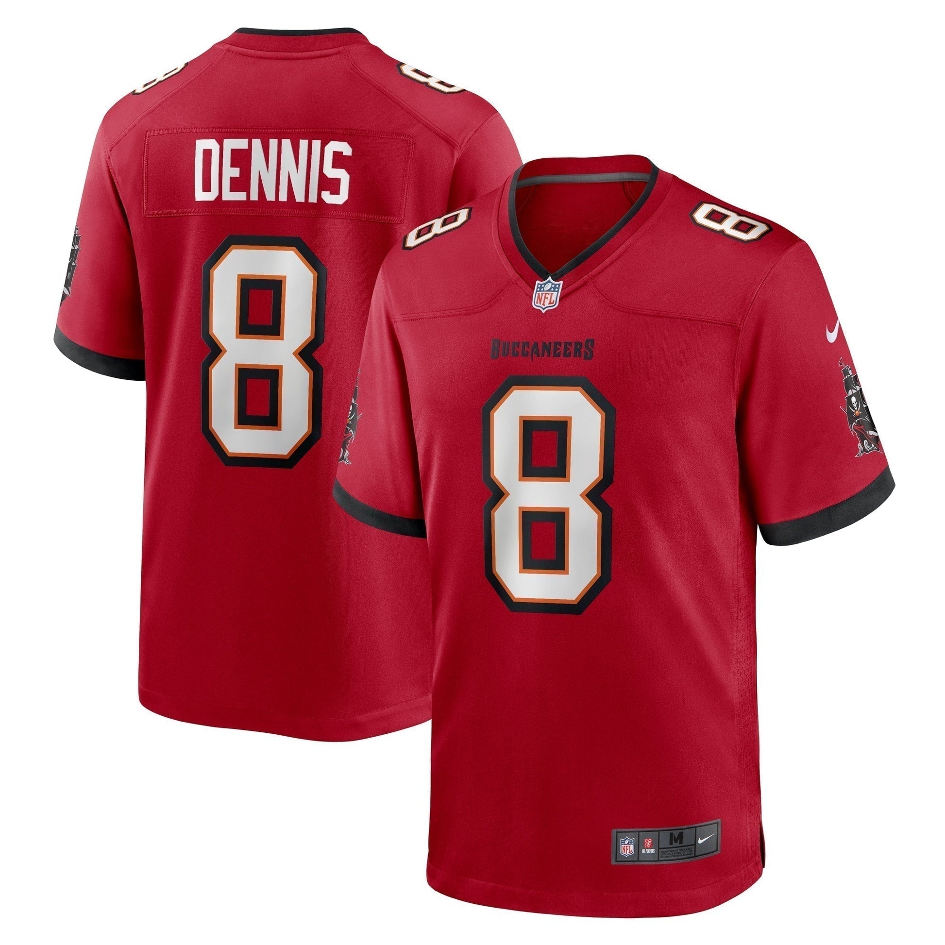 SirVocea Dennis Tampa Bay Buccaneers Game Jersey - Red football jersey product view 1
