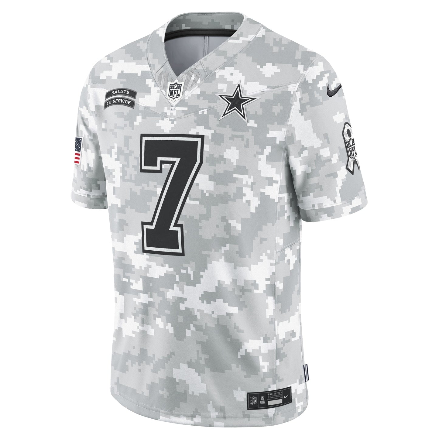 Trevon Diggs Dallas Cowboys 2024 Salute to Service Limited Jersey - Arctic Camo football jersey product view 2