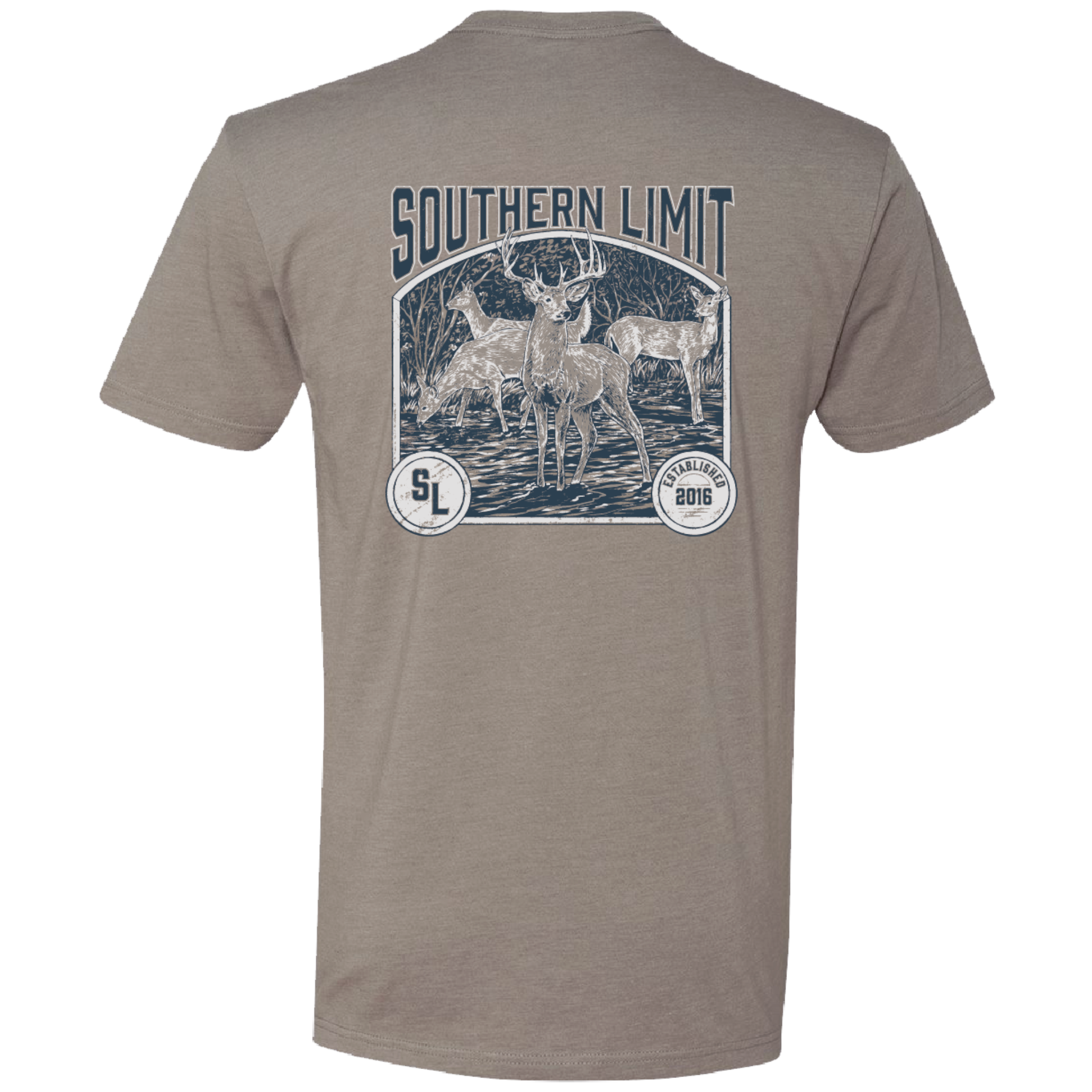 SL-123 Southern Limit Deer Hunting-Stone Grey Unisex T-shirt, Sweatshirt, Hoodie, Long Sleeve Tee - T-Shirt, Sweatshirt, Hoodie