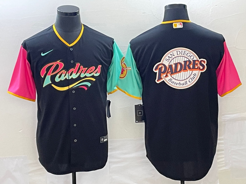 Men's San Diego Padres Black City Connect Replica Player Jersey1 baseball jersey product view 1