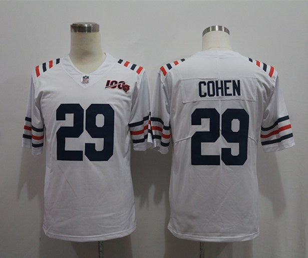 Men's Chicago Bears Tarik Cohen #29 White 2019 Alternate Classic Game Jersey1 football jersey product view 1