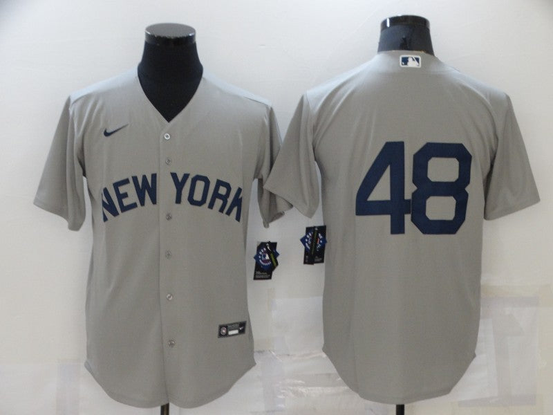 Men's New York Yankees Anthony Rizzo Gray Replica Player Name Jersey baseball jersey product view 1