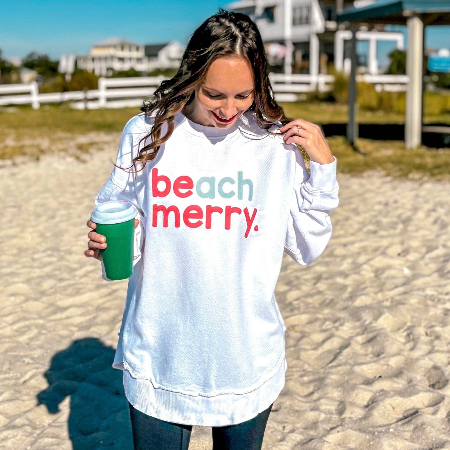 Beach Merry (Text Only) Unisex T-shirt, Sweatshirt, Hoodie, Long Sleeve Tee - T-Shirt, Sweatshirt, Hoodie