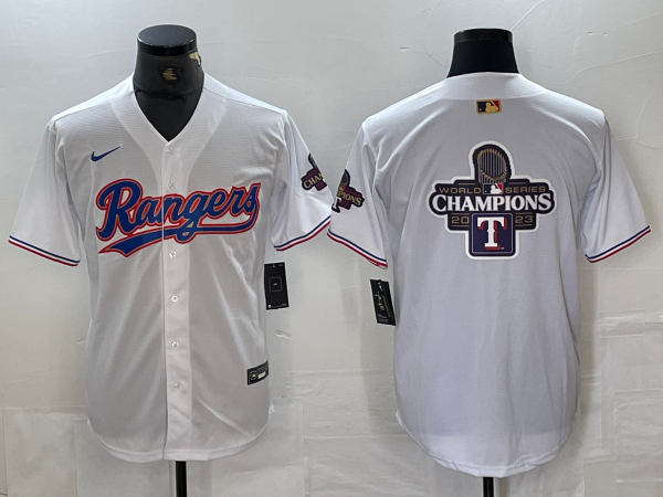 Men's Texas Rangers White 2024 Gold Collection Player Jersey baseball jersey product view 1