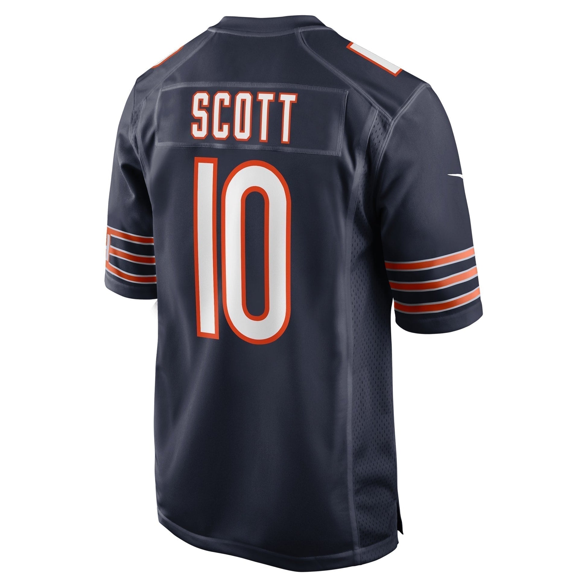Tyler Scott Chicago Bears Game Jersey - Navy football jersey product view 3