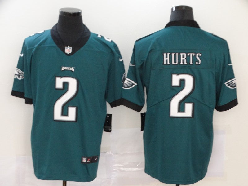 Men's Philadelphia Eagles Jalen Hurts #2 Midnight Green Game Jersey1 football jersey product view 1