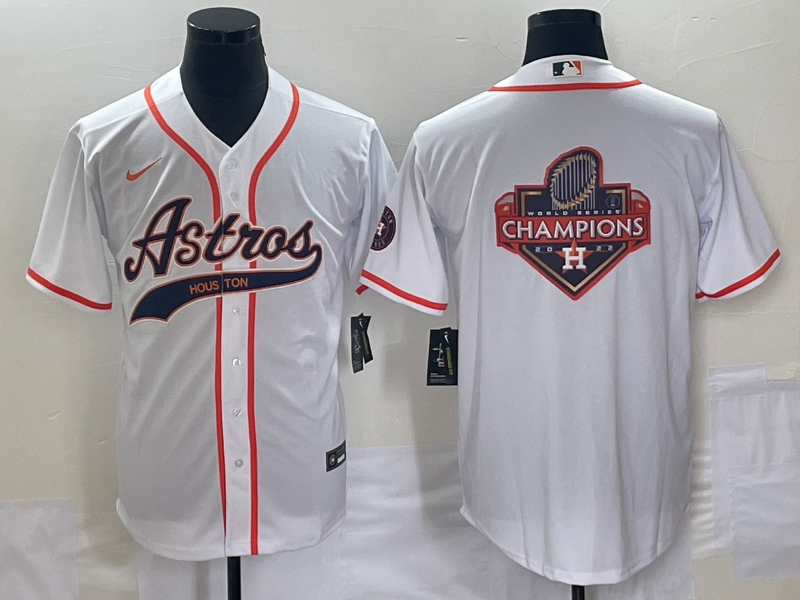 Men's Houston Astros White Replica Player Jersey Joint Edition baseball jersey product view 1