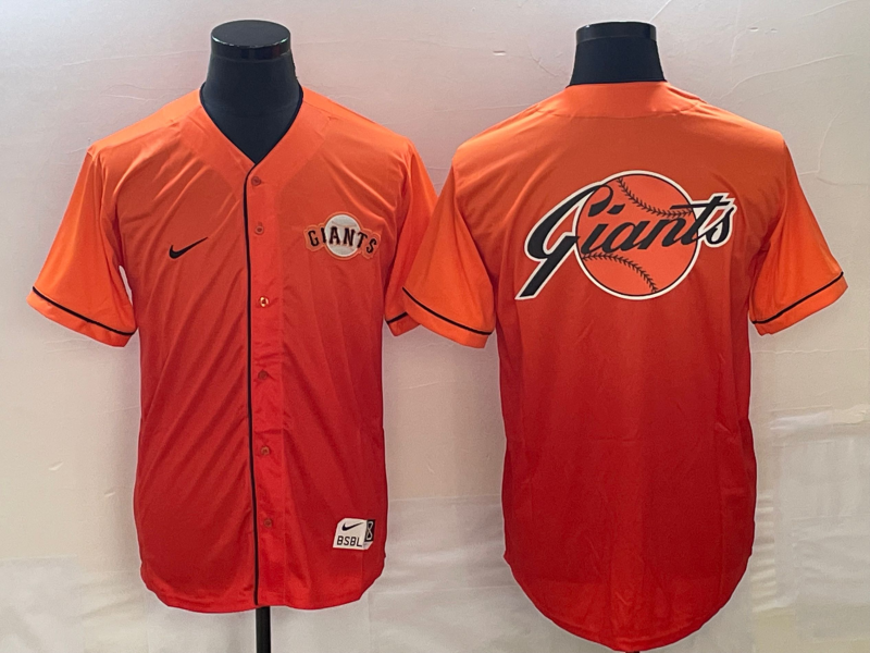 Men's San Francisco Giants Orange Alternate Replica Team Jersey1 baseball jersey product view 1
