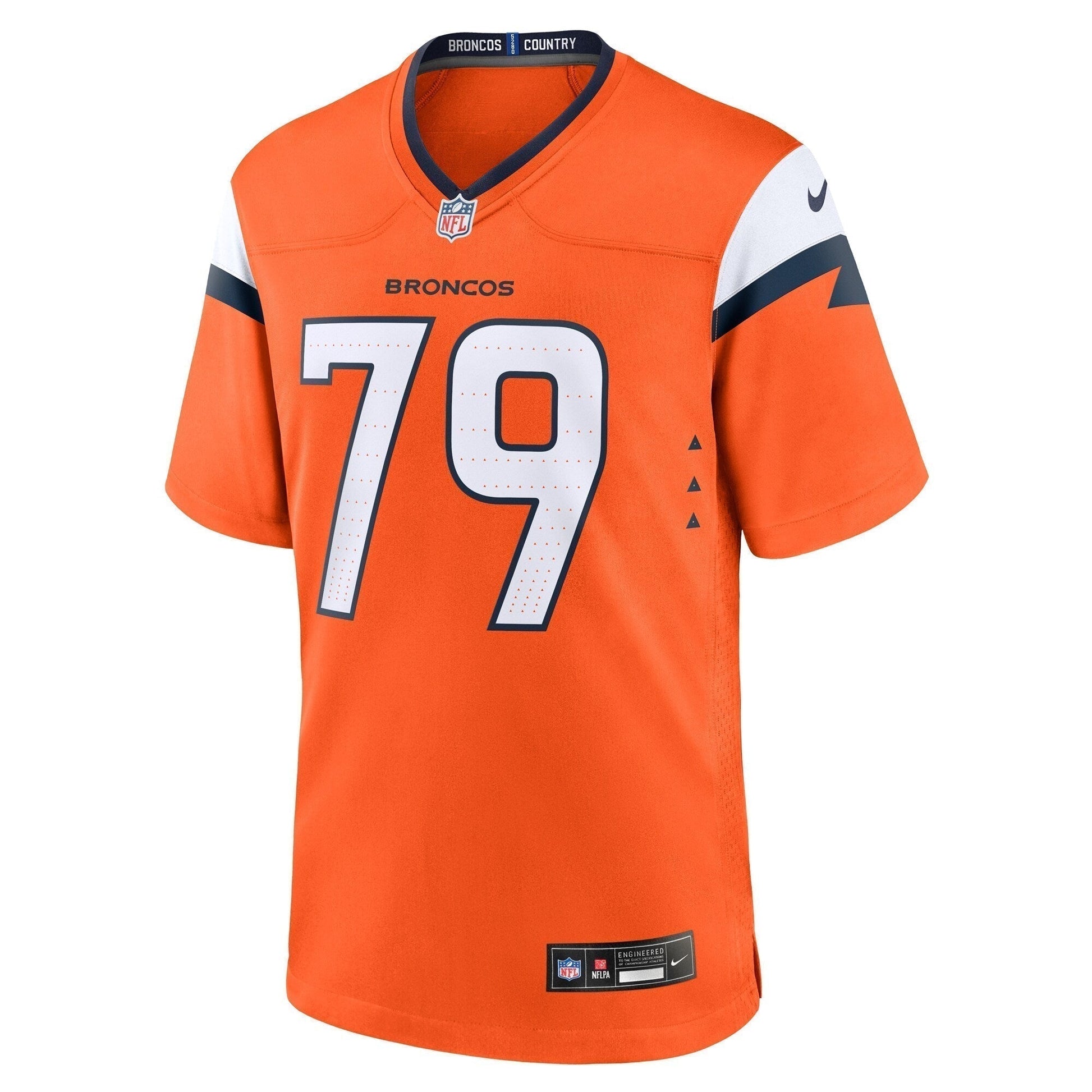 Matt Peart Denver Broncos Team Game Jersey - Orange football jersey product view 2