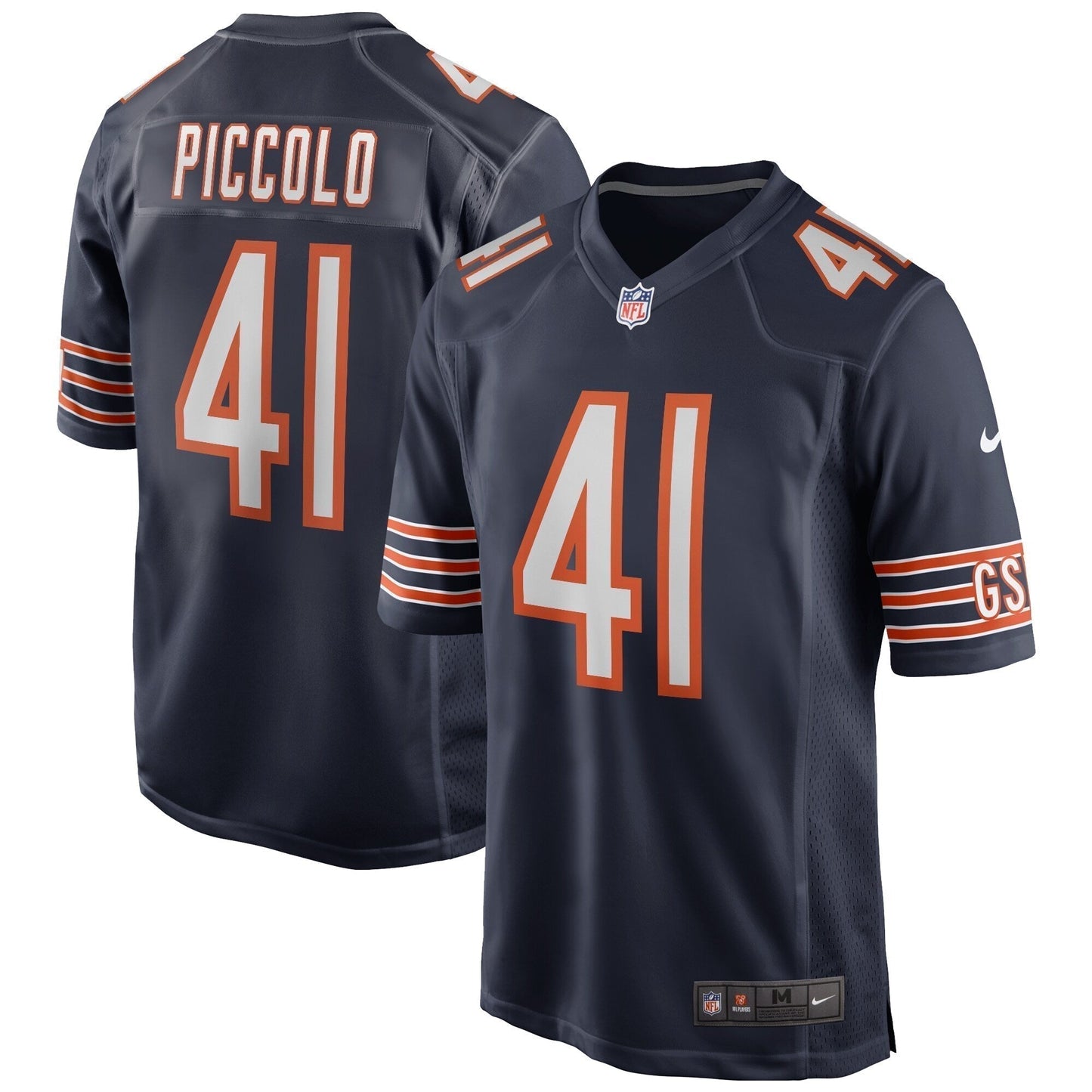 Brian Piccolo Chicago Bears Game Retired Jersey - Navy football jersey product view 1