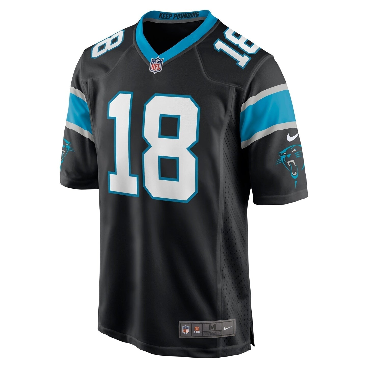 Damiere Byrd Carolina Panthers Game Jersey - Black football jersey product view 2