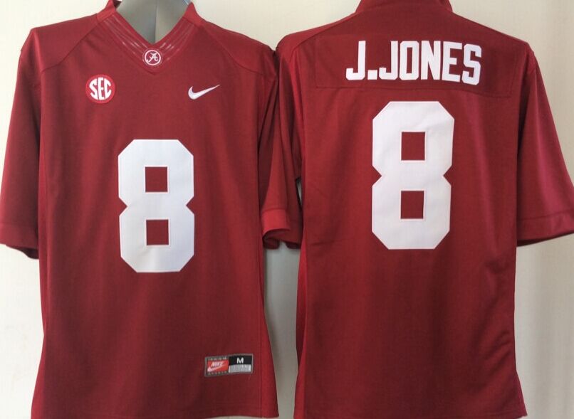 Men's Alabama Crimson Tide Julio Jones Crimson Player Game Jersey sports jersey product view 1