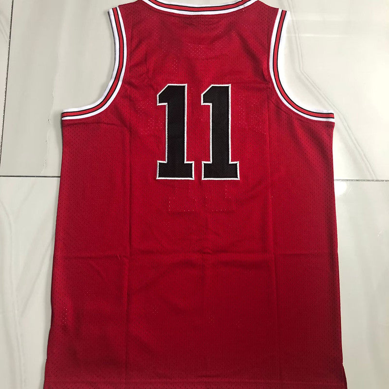 Slam Dunk Rukawa Kaede Red 11 MN basketball jersey product view 3