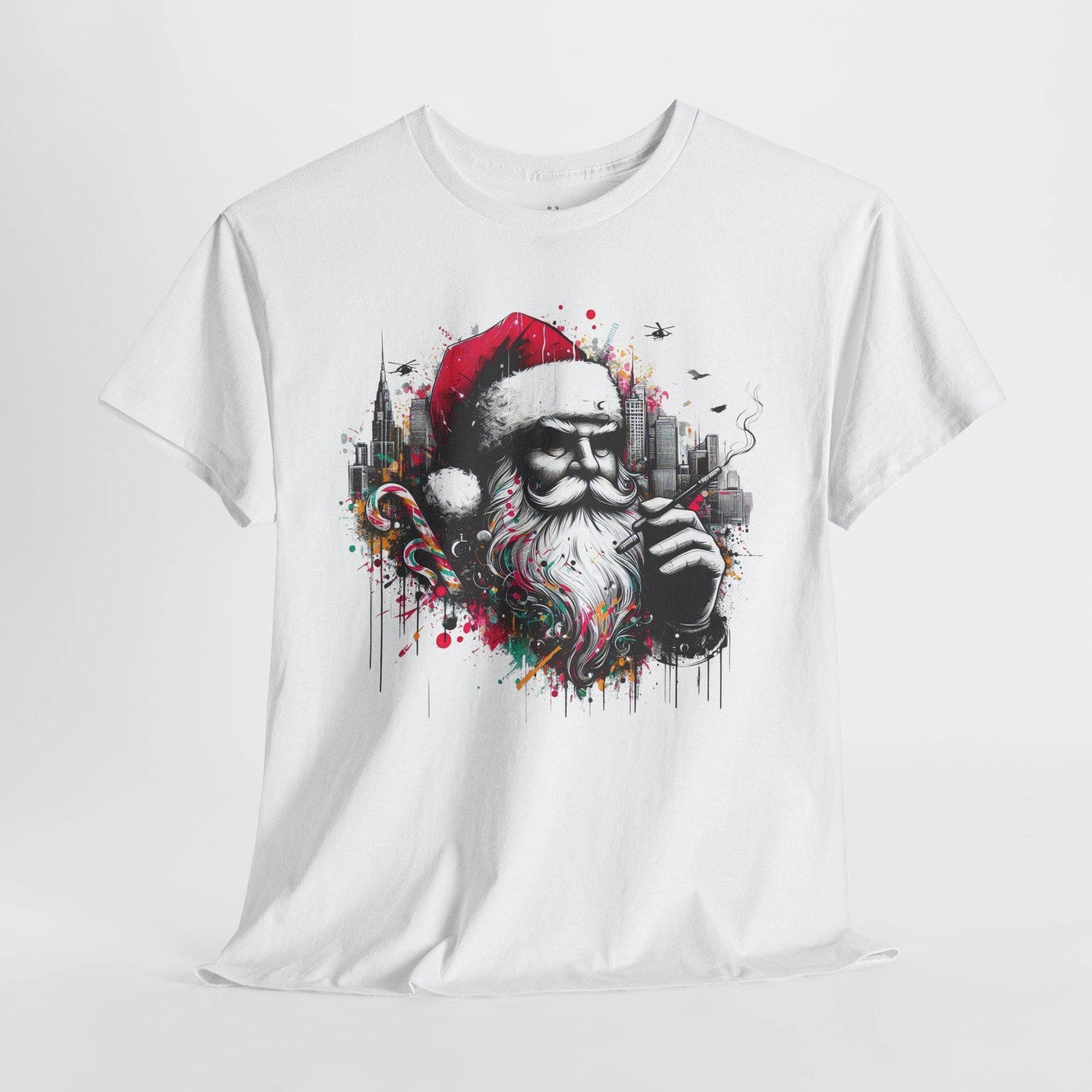 Rebellious Santa Street Art Tee Unisex T-shirt, Sweatshirt, Hoodie, Long Sleeve Tee - T-Shirt, Sweatshirt, Hoodie