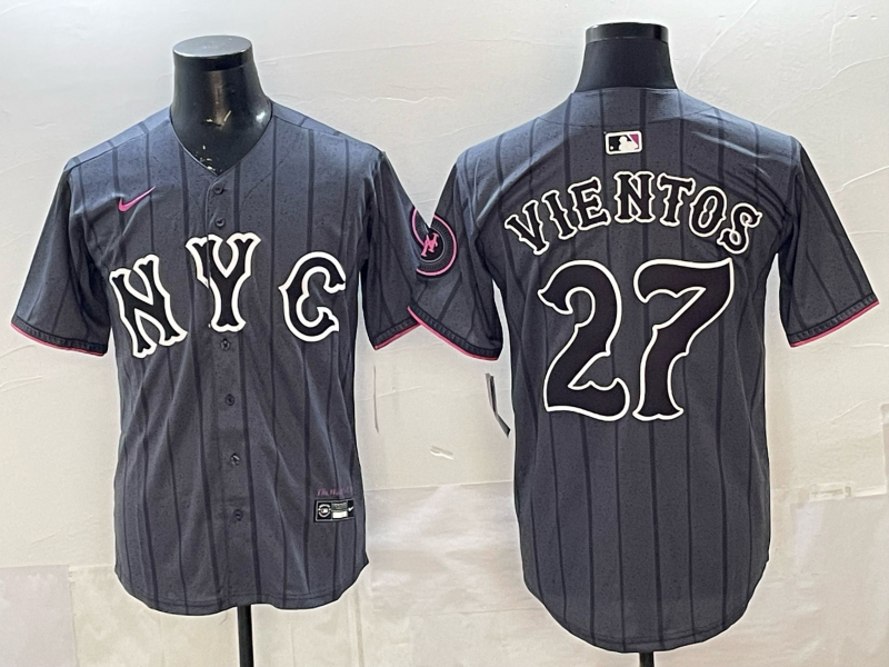Men's New York Mets Mark Vientos Graphite 2024 City Connect Limited Player Jersey baseball jersey product view 1