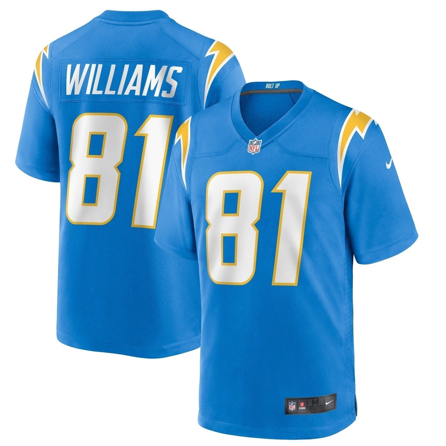 Mike Williams Los Angeles Chargers Jersey football jersey product view 1