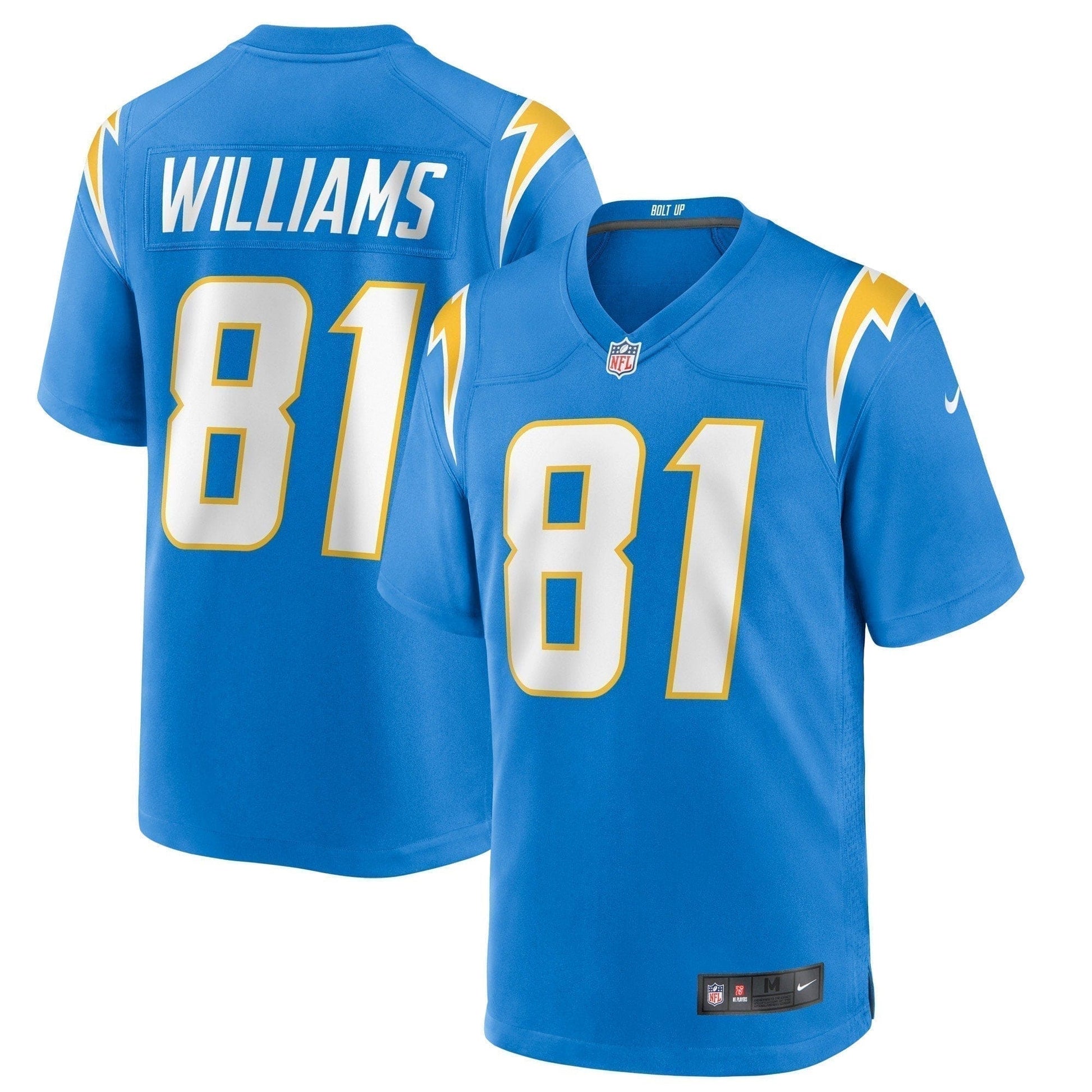 Mike Williams Los Angeles Chargers Jersey football jersey product view 1