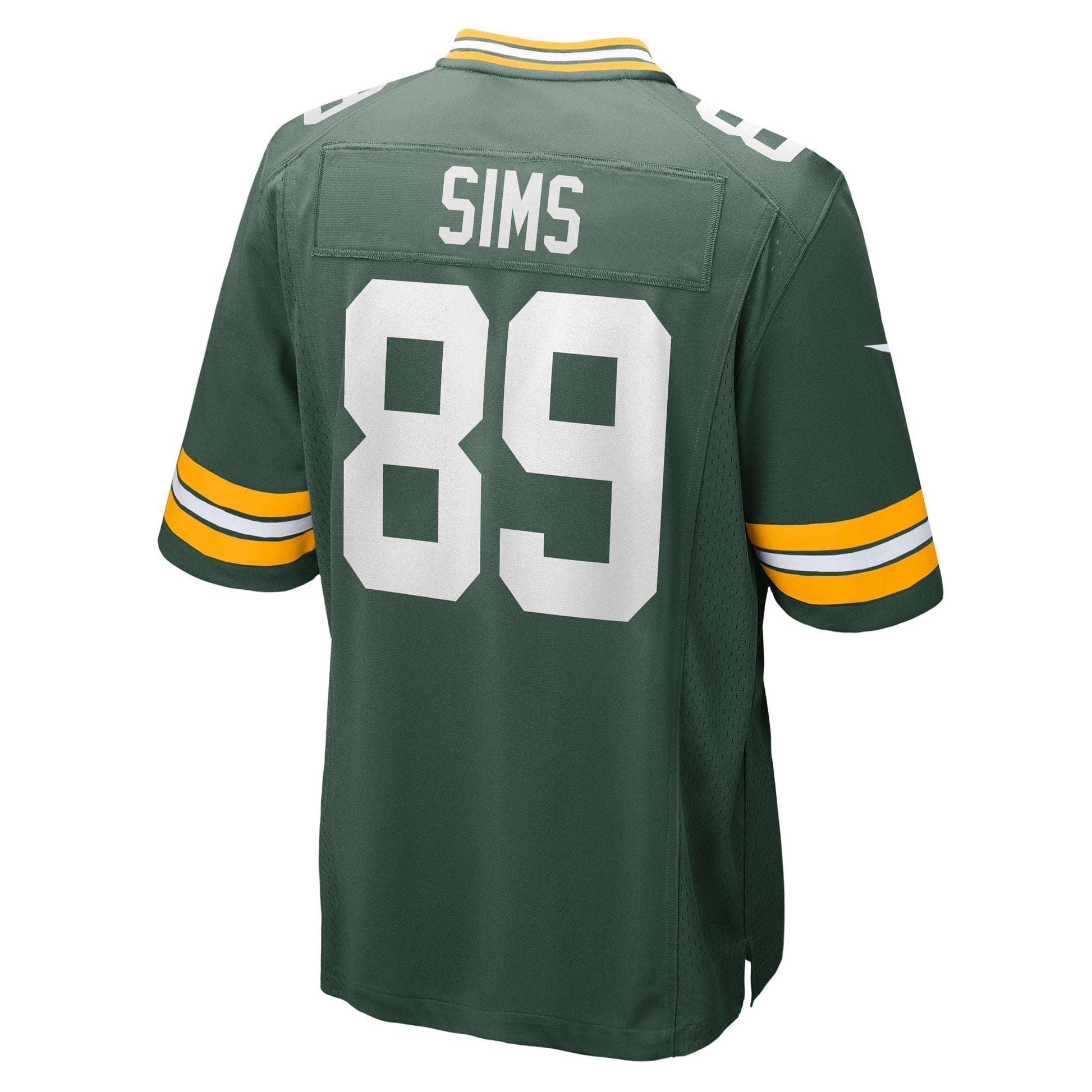 Ben Sims Green Bay Packers Team Game Jersey - Green football jersey product view 3