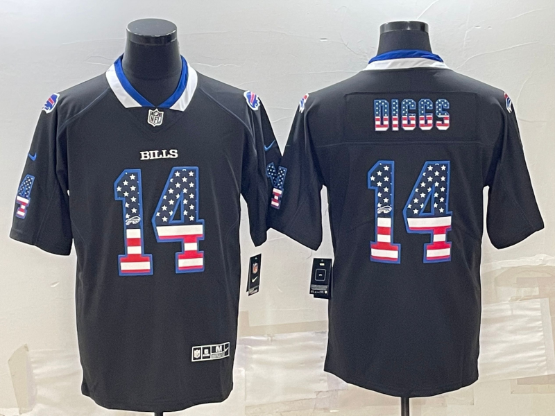 Men's Buffalo Bills Stefon Diggs #14 Black Alternate Game Jersey1 football jersey product view 1
