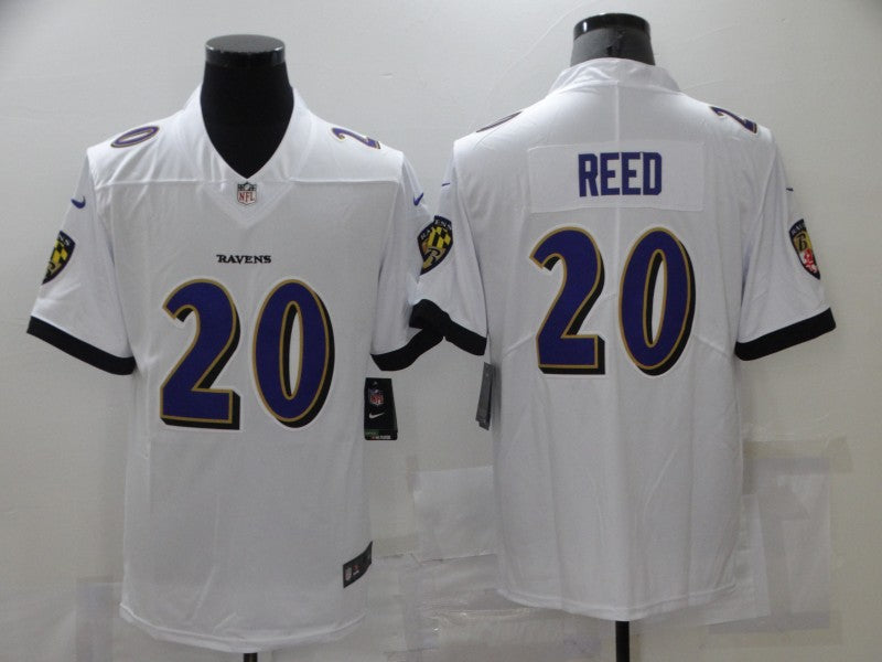 Men's Baltimore Ravens Ed Reed White Game Jersey football jersey product view 1