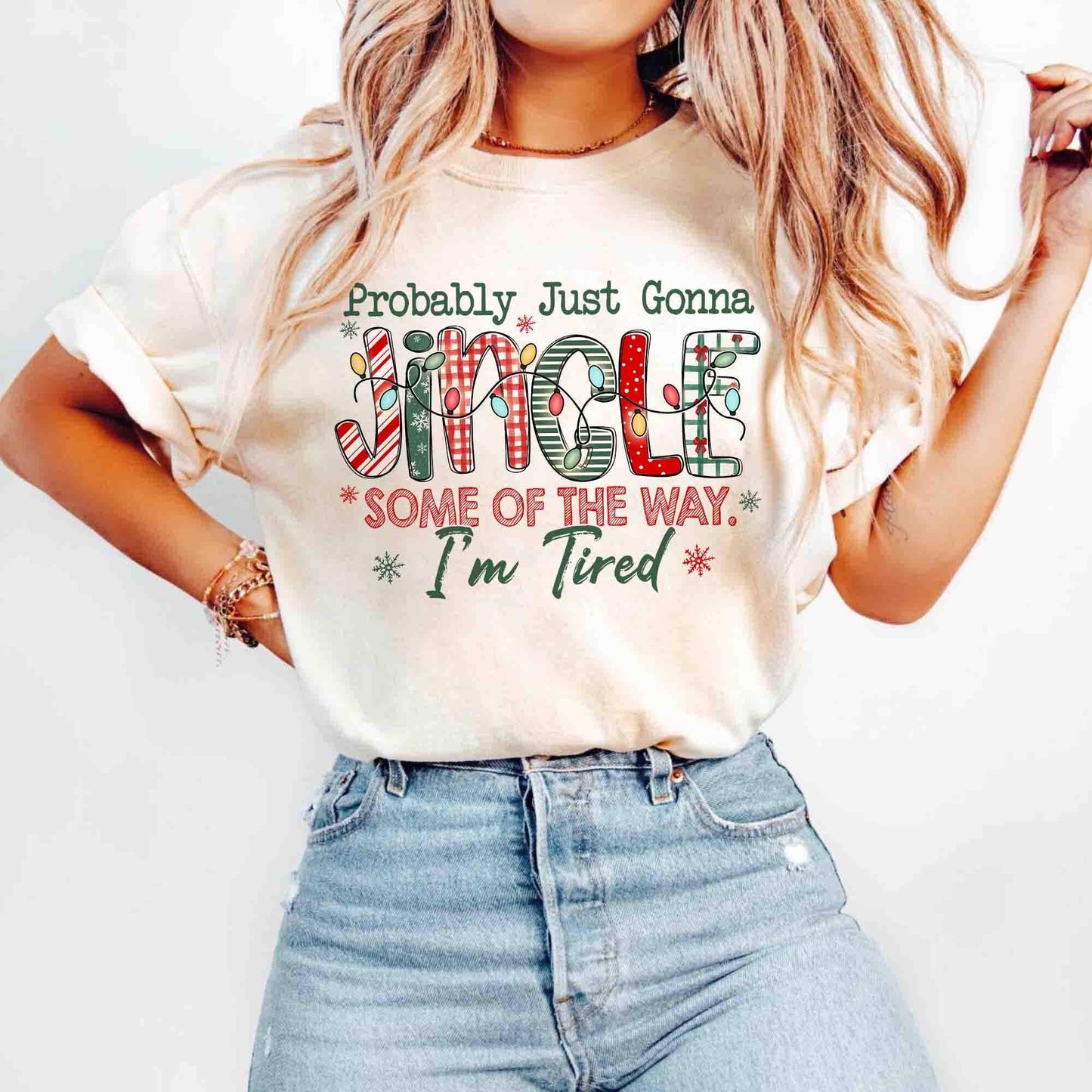 Jingle All the Way Funny Christmas Holiday Shirt Unisex T-shirt, Sweatshirt, Hoodie, Long Sleeve Tee - T-Shirt, Sweatshirt, Hoodie