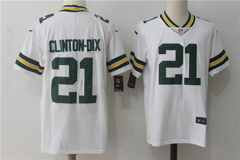 Men's Green Bay Packers Ha Ha Clinton-Dix White Game Jersey football jersey product view 1