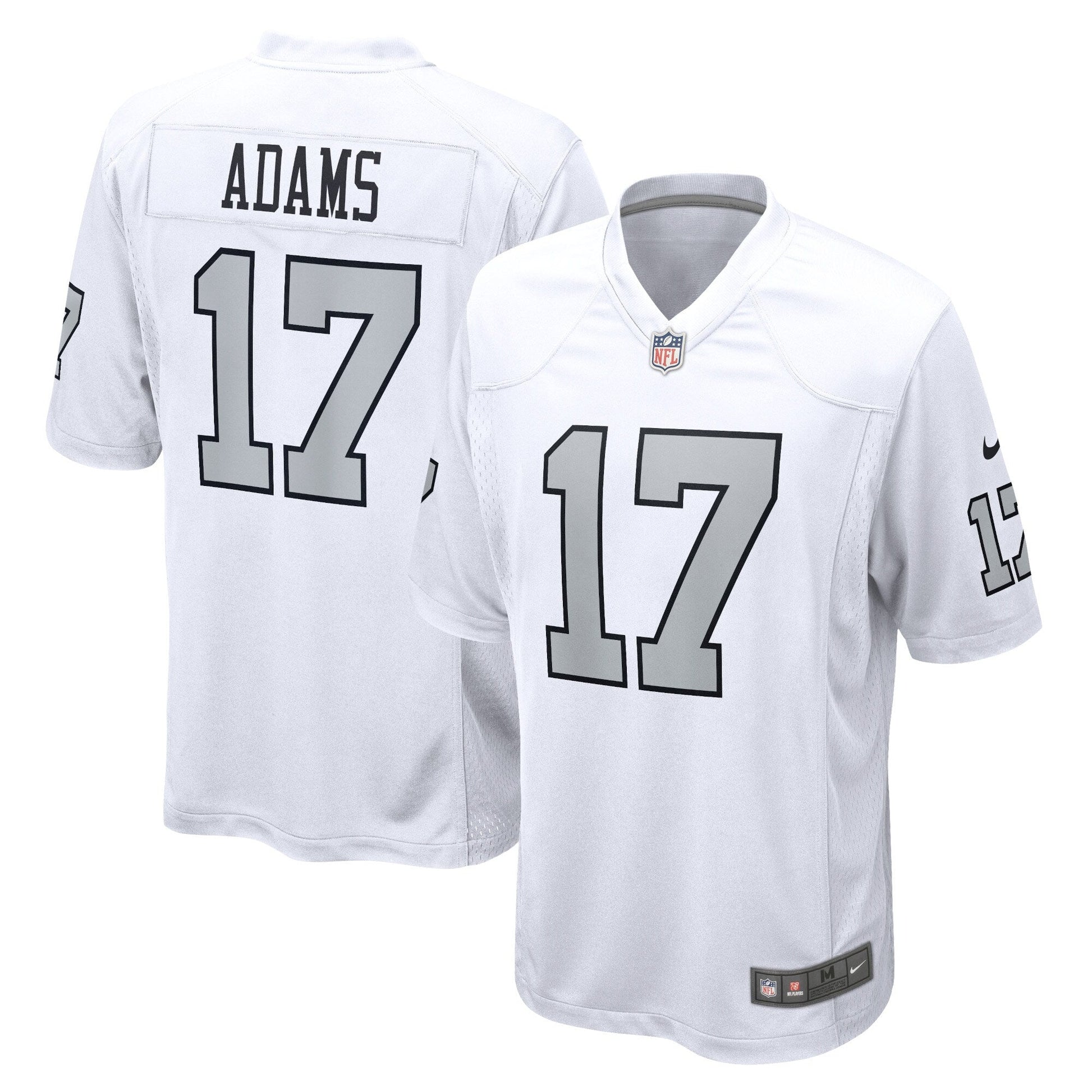 Davante Adams Las Vegas Raiders Alternate Game Jersey - White football jersey product view 1