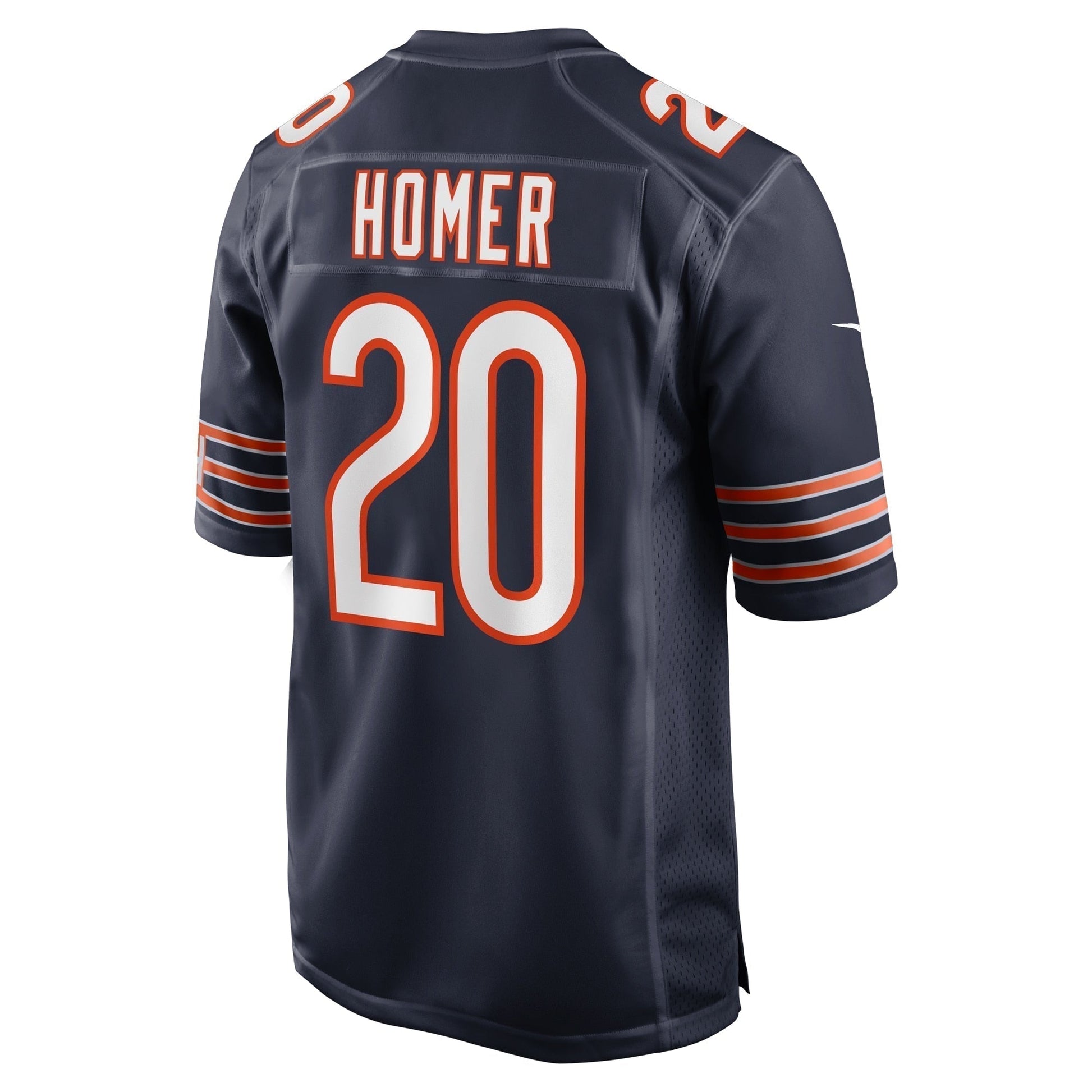 Travis Homer Chicago Bears Game Jersey - Navy football jersey product view 3