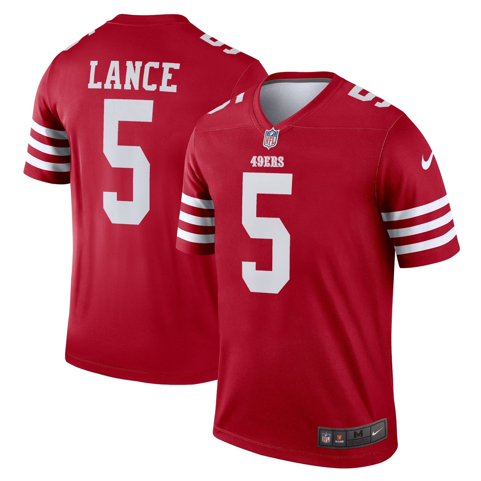 Trey Lance San Francisco 49ers Legend Jersey - Scarlet football jersey product view 1
