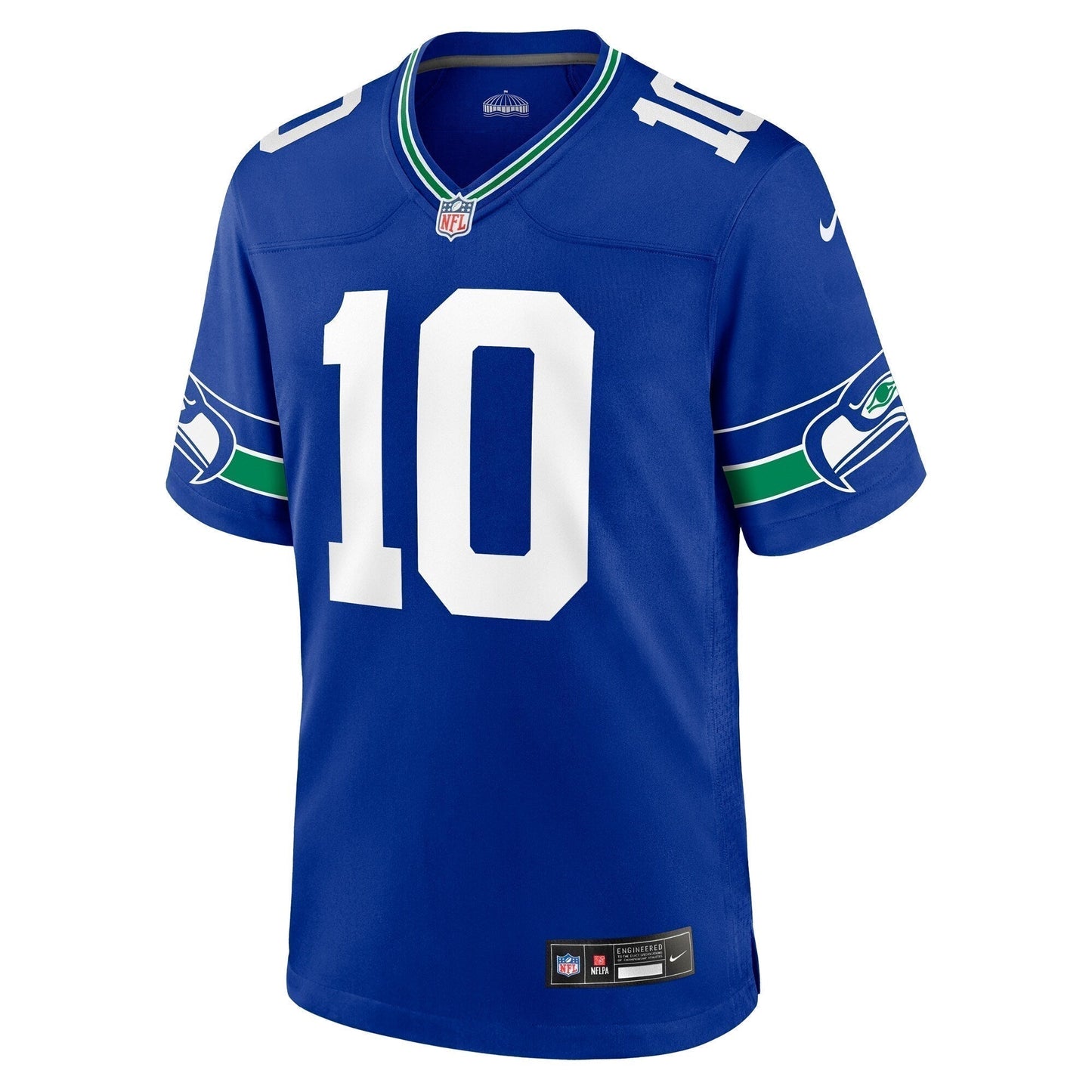 Jim Zorn Seattle Seahawks Throwback Retired Game Jersey - Royal football jersey product view 2