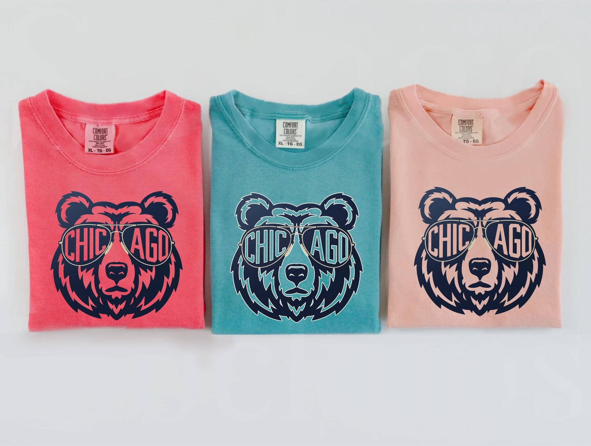 Chi-Cago Bears Football Game Day Comfort Colors Shirt Unisex T-shirt, Sweatshirt, Hoodie, Long Sleeve Tee - T-Shirt, Sweatshirt, Hoodie