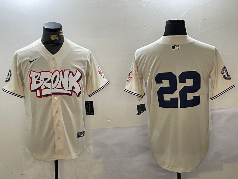 Men's New York Yankees Juan Soto Cream 2024 World Series Champions City Connect Limited Player Jersey baseball jersey product view 1