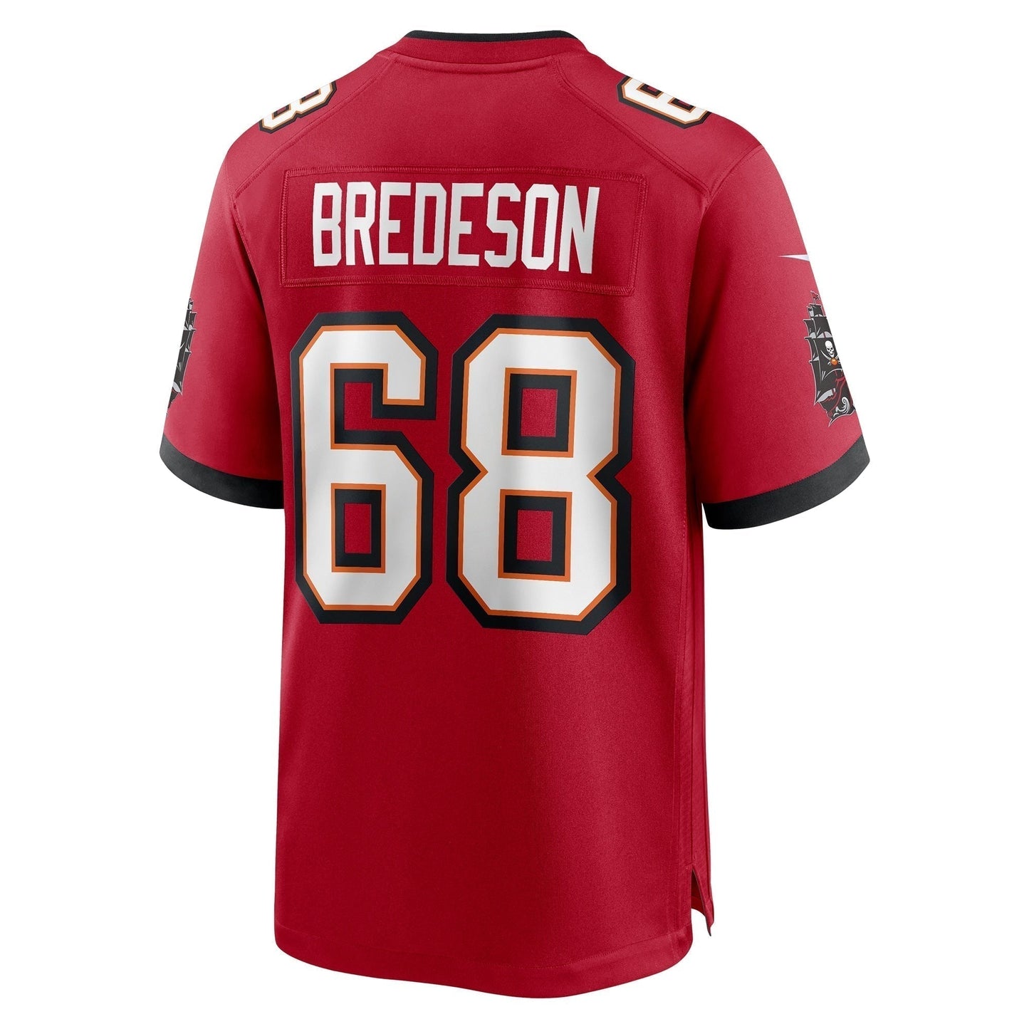 Ben Bredeson Tampa Bay Buccaneers Game Jersey - Red football jersey product view 3